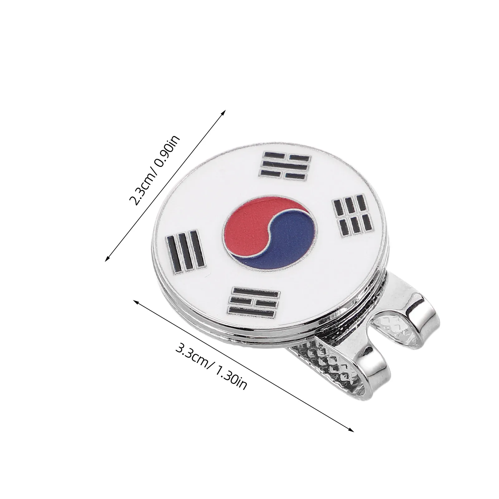 2Pcs Metal Golf Hat Clip Ball Marker Magnetic Compact Durable Precise Positioning Golf Accessory Set Ball Marker Hat Clip