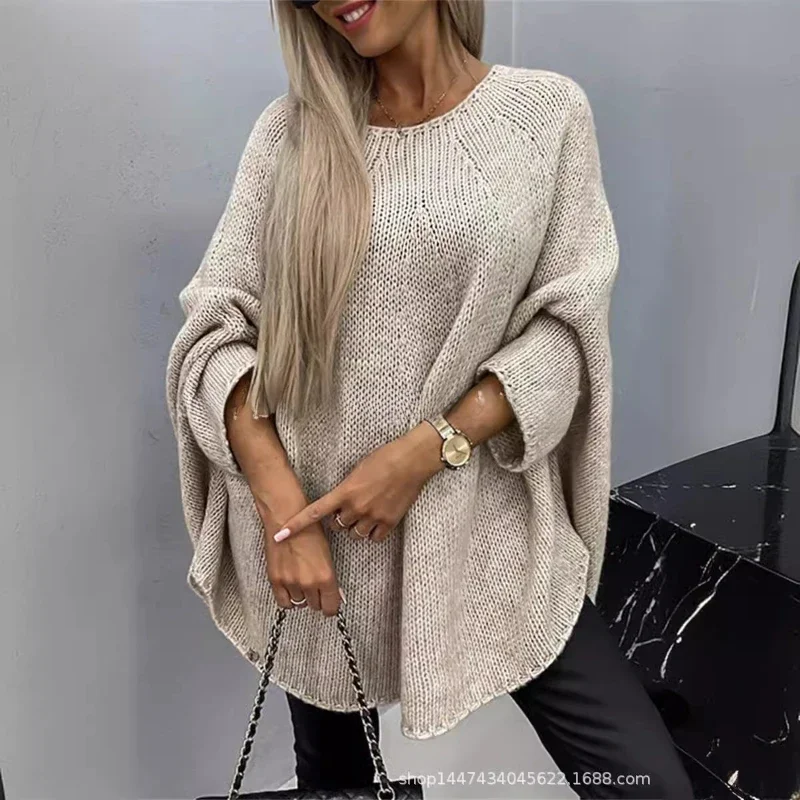 Fashionable And Stylish Cape Sweater For Women 2024 Autumn New Arrival