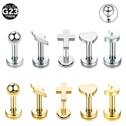 1Pc Titanium Labret Piercing Lip Ring Moon Star Heart Lightning Ear Piercing Oreja Cartilage Tragus Helix Lobe Jewelry Women