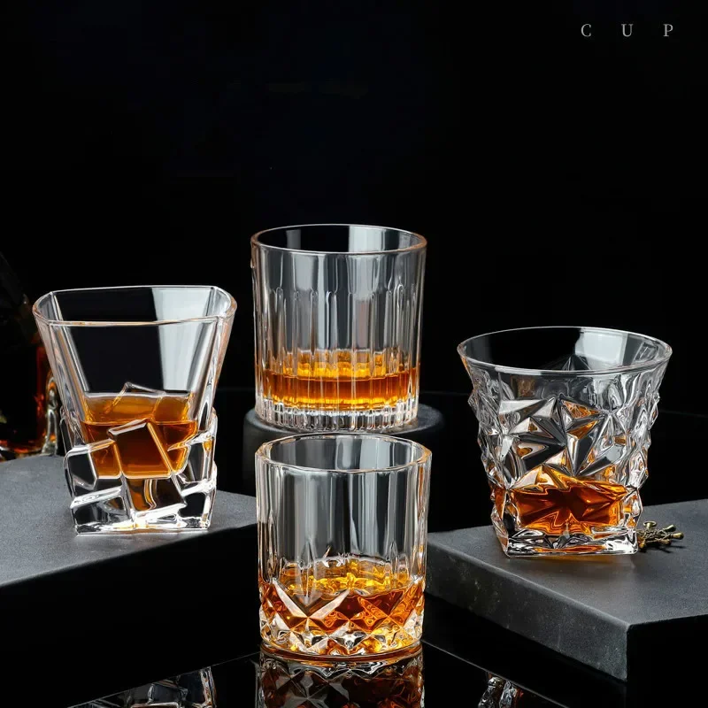 Lead-Free Glass Cup Household Wine Glass Set Large Beer Steins Distilled Beverage Wine Set