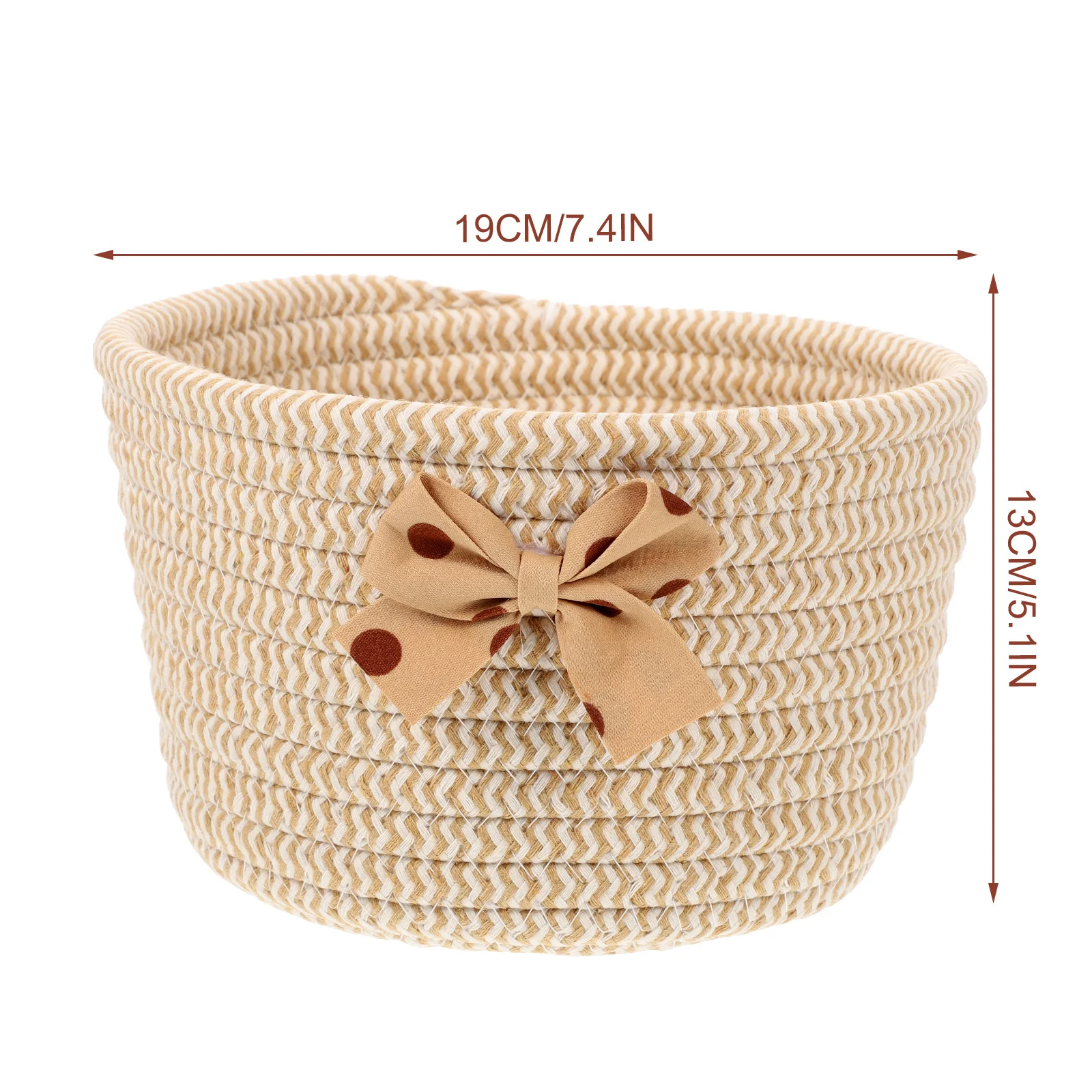 

Woven Storage Basket Small Round Cotton Rope Baskets For Organizing Shelves Boho Nesting Bins Soft Basket Home
