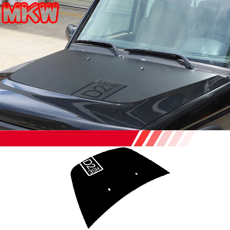 For Land Rover Discovery 2 L318 1998-2004 HSED2 Black PVC Vinyl Car Front Engine Hood Decal Sticker Car Exterior Accessories