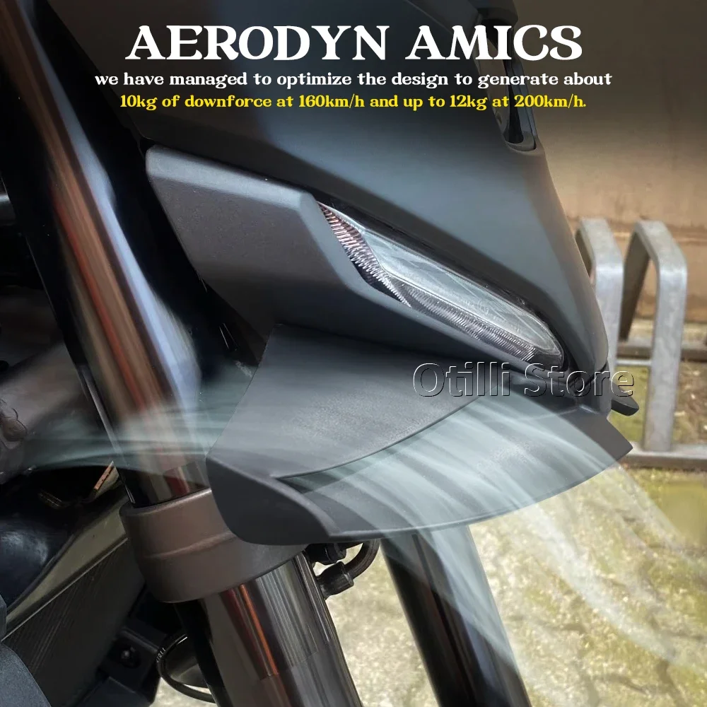 

For MT07 MT 07 2025 New Accessories Front Spoiler Front Beak Spoiler Motorcycle Winglet Spoiler Downforce Deflector MT-07 2025