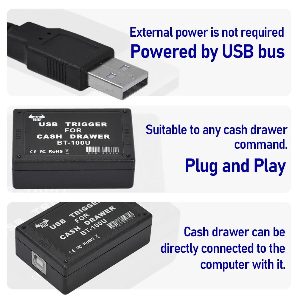 1set Cash Drawer Driver Trigger With USB Interface Suitable DIY To Any Cash Drawer Command Available For Win8 Systems BT-100U