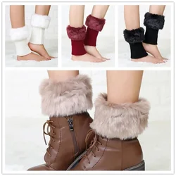 Winter Short Sports Sleeves Cover Cuff Warm Socks Outdoor Boots Cover Ladies Knitted Leg Guards