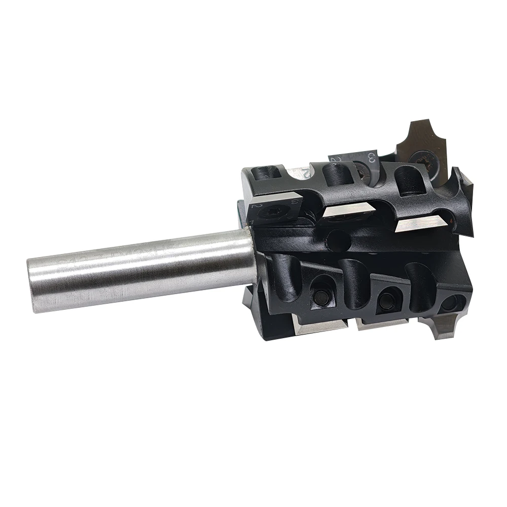 CNC Spoilboard Surfacing Router Bit 1/2 Shank 4 Flute Insert Carbide Slab  Wood Planer Bit with bottom cleaning knife head