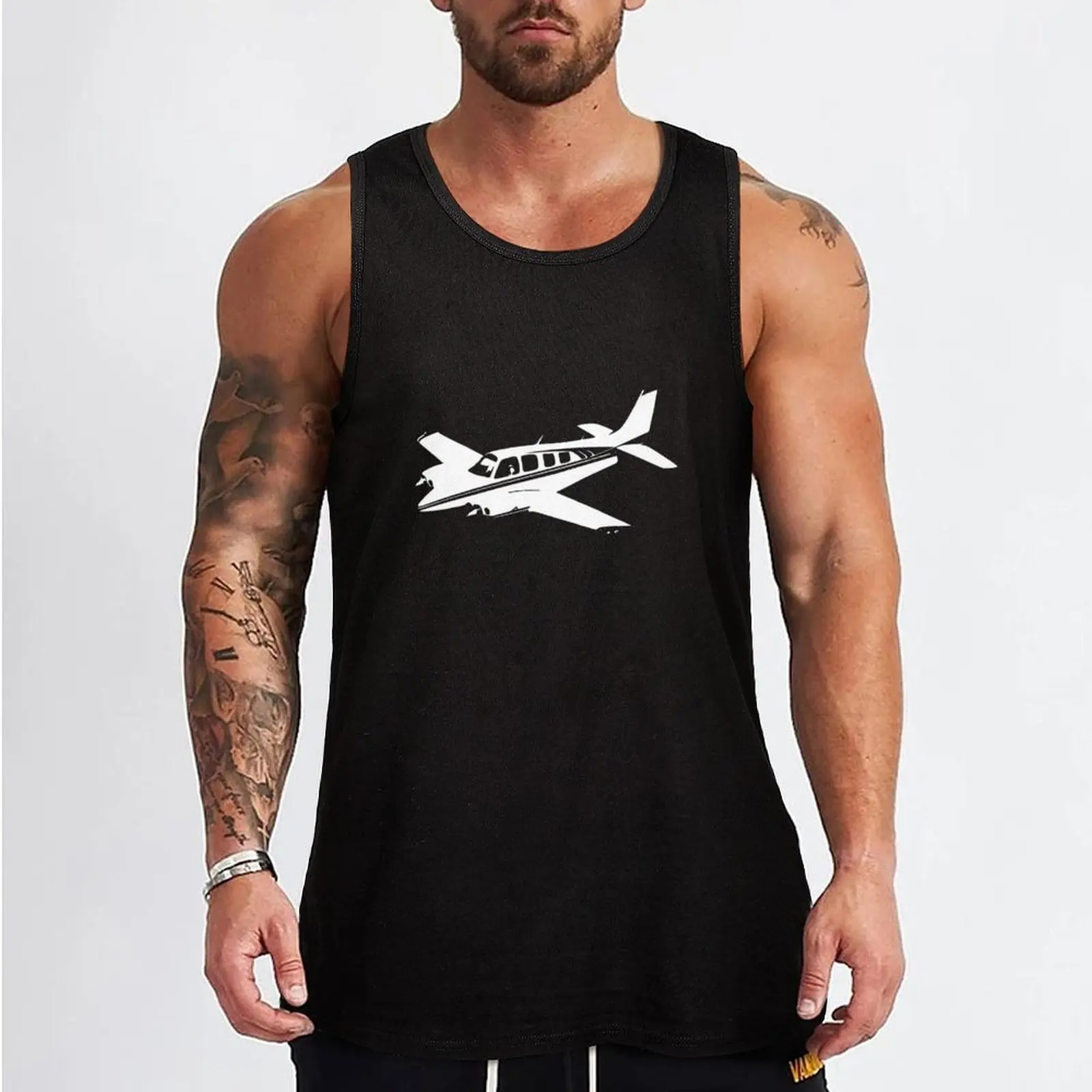 Beechcraft Baron 58 Tank Top T-shirt male summer 2024