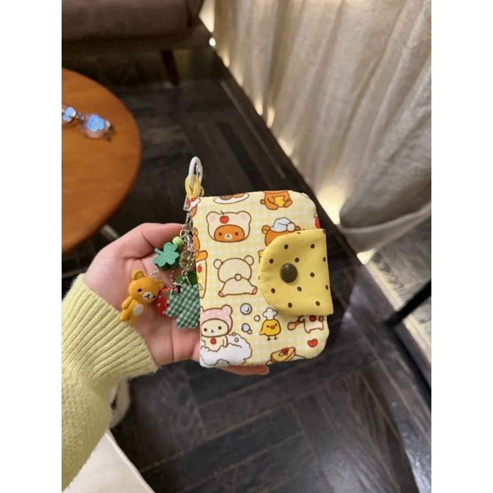 

Cute Rilakkuma Coin Purse Kawaii Cartoon Mini Wallet Portable Multi-function Pouch for Student Key Card Coin Storage Gift Toys