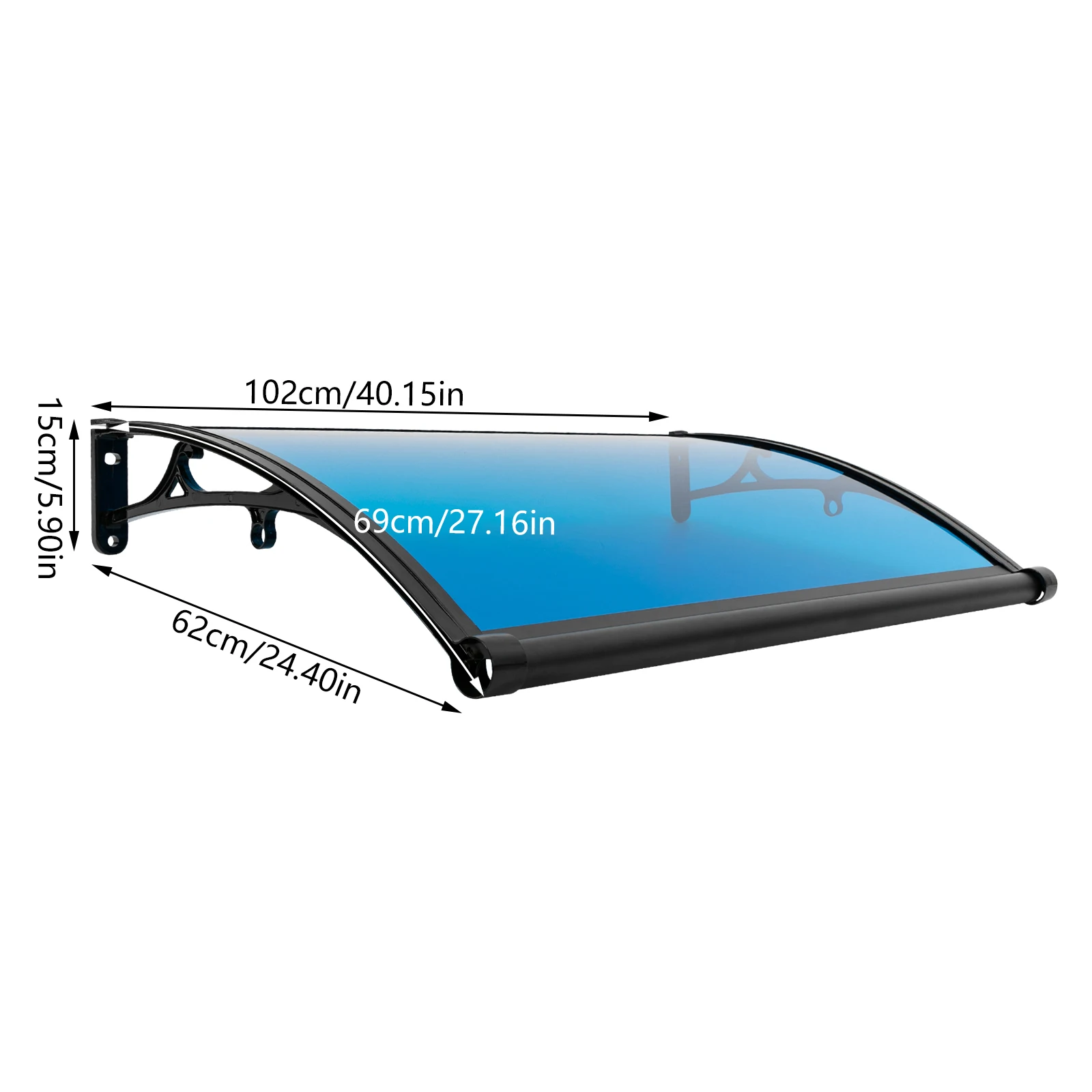 Window Door Awning Canopy, Front Doors/Windows Overhang Awning for Sun Shutter, Patio Awning Canopy view 6
