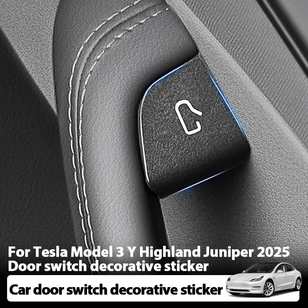 

Для Tesla Y Highland 2025, тонкая нашивка на дверь, замшевые аксессуары для моделирования автомобиля, внутренняя наклейка, украшение S6M9