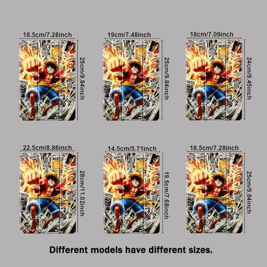 With Pen Slot Cover Tablet Case For iPad 11th Air 8 M2 M3 3 12th 10th Gen Mini 7 6 5 9th Pro M4 13 2025 2026 One Pieces Cartoon