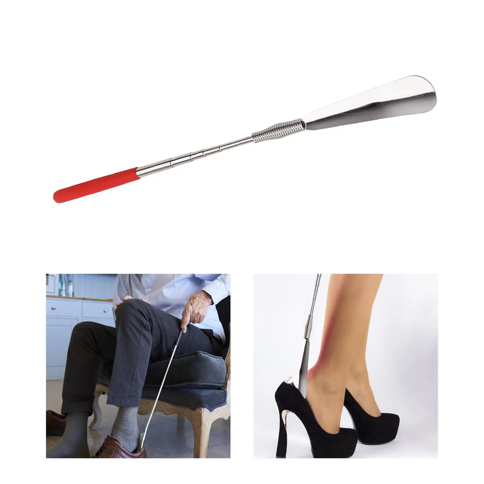 Telescopic Shoe, Professional Stainless Extended Adjustable Shoe for Seniors Kids Disabled Grandparents view 5