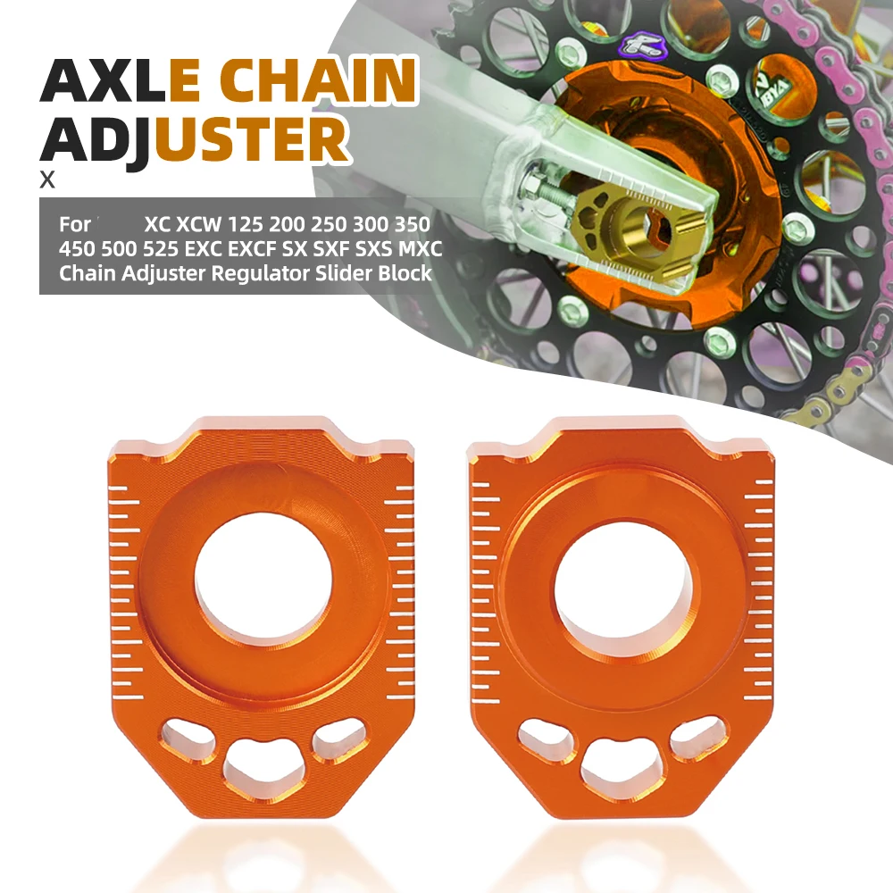 

For XC XCW 125 200 250 300 350 450 500 525 EXC EXCF SX SXF SXS MXC XCF-W Motorcycle Chain Adjuster Regulator Slider Block