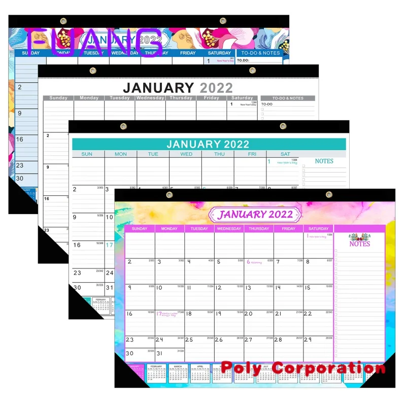 Custom  2022 office calendar printing custom wall desk tear off calendar printing 2022 for desk