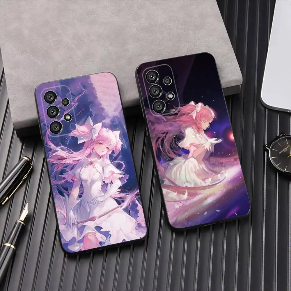 

Madoka Magica ANIME Phone Case For Samsung Galaxy A13,A21s,A22,A31,A32,A52,A53,A71,A80,A91 Soft Black Shell