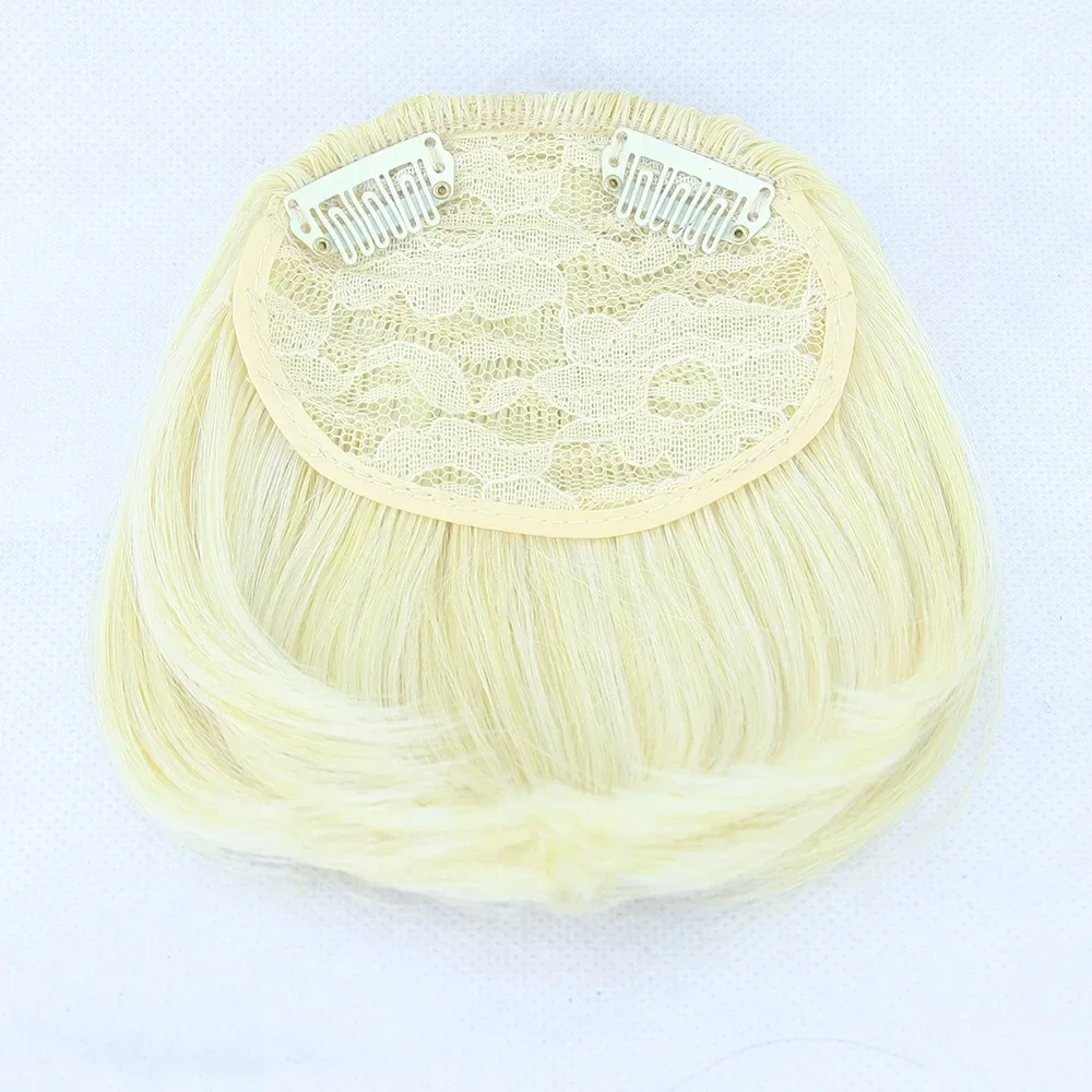 Straight Blonde Brown Synthetic Hair Bangs Clip In False Hair Fringe Hairpins Hair on Clips Hairpieces for Women