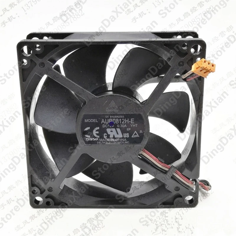 d 1PCS For Delta AUB0812M-E | DC12V 0.30A 3-Pin Projector Fan 80×80×25mm 8CM