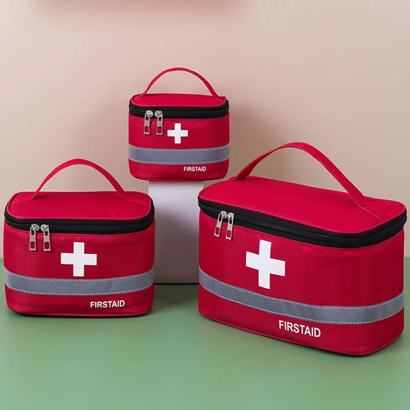 Kit de primeiros socorros ao ar livre portátil, Medicina Storage Bag, Rescue Bag, Household, Children's Large Capacity Medical Kit, Organizer