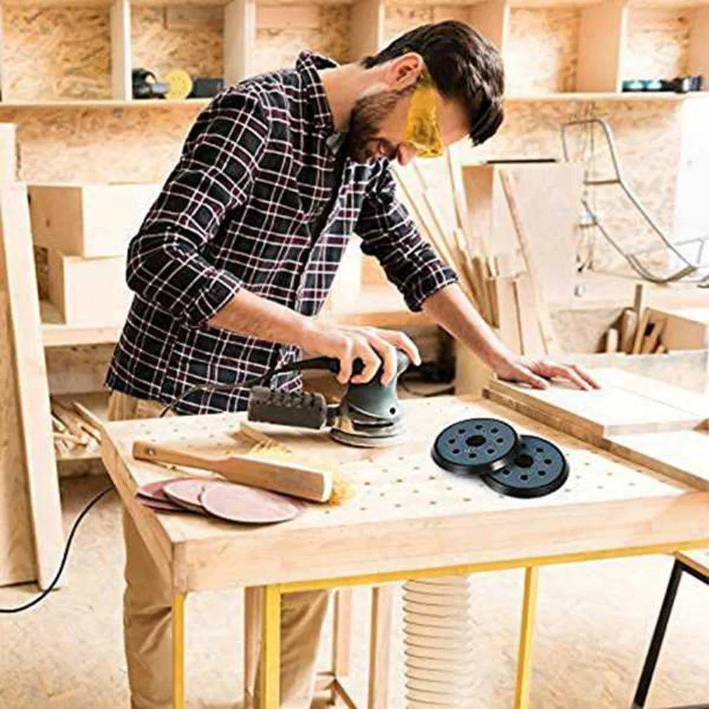 5 بوصة 8 ثقوب 125 مللي متر هوك حلقة الرملي دعم الوسادة لماكيتا المدارية ساندر القرص أقراص بورتر كابل احتياطية عصا على الوسادة SSQ
