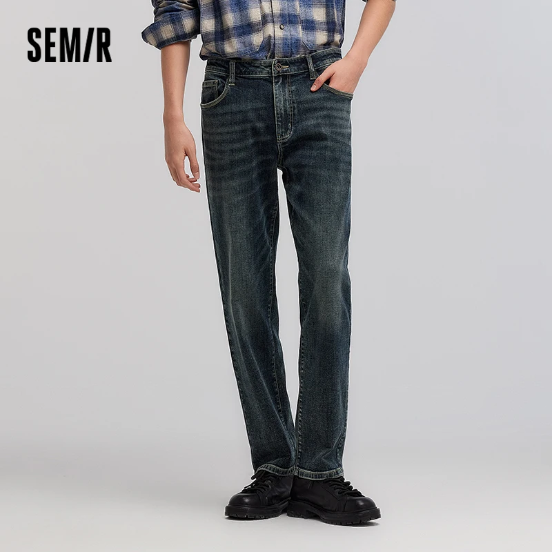 

Semir Jeans Men Retro Fashion Straight Leg Pants Spring 2025 New Casual Denim for Daily Wear and Travel