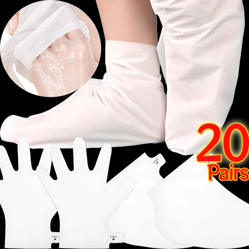 Homemade DIY Foot Mask Hand Mask Bags Thicker Reusable Foot Moisturizing Socks Hand Glove Nourishing SPA Foot Hand Care Covers