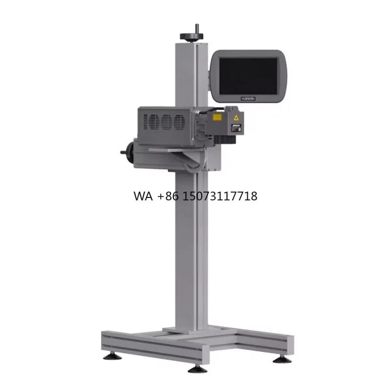 Máquina de impresión de grabado de marcado volador de fibra portátil integrada 2023 20W 30W precio para impresora en línea de lata de cerveza