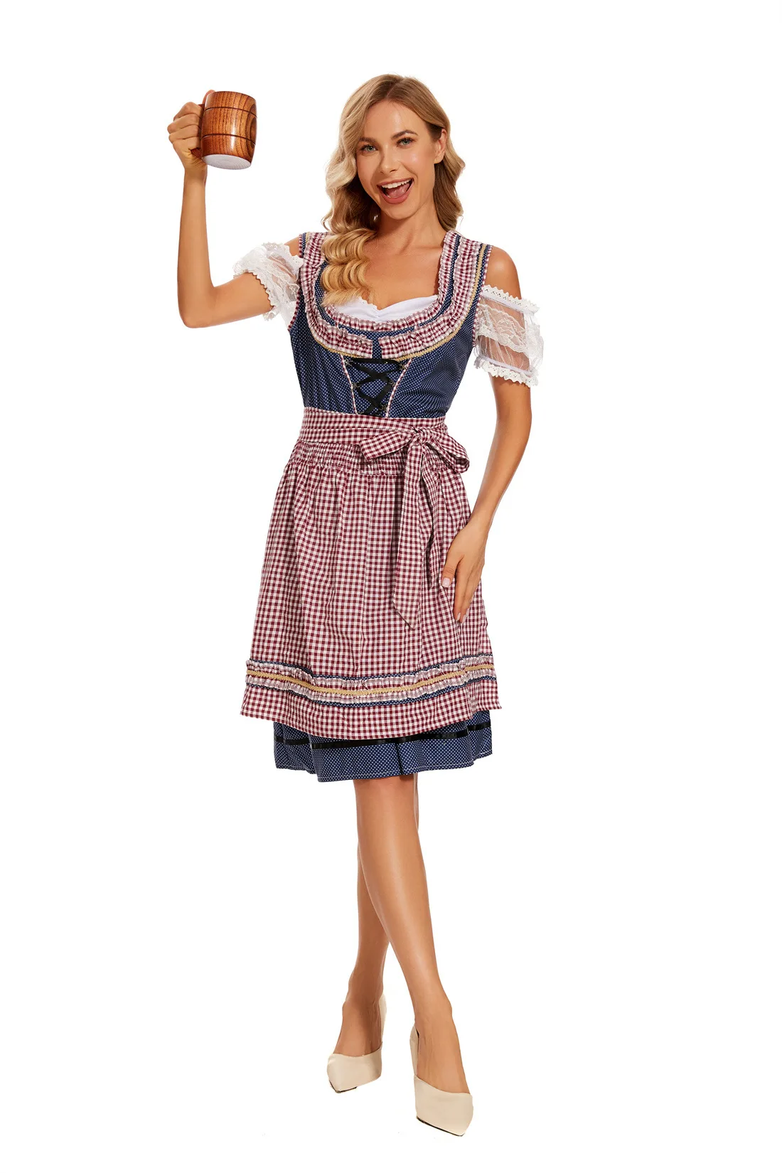 Vestido de cerveja Oktoberfest feminino, Roupa nacional do feriado, Vestido nacional tradicional