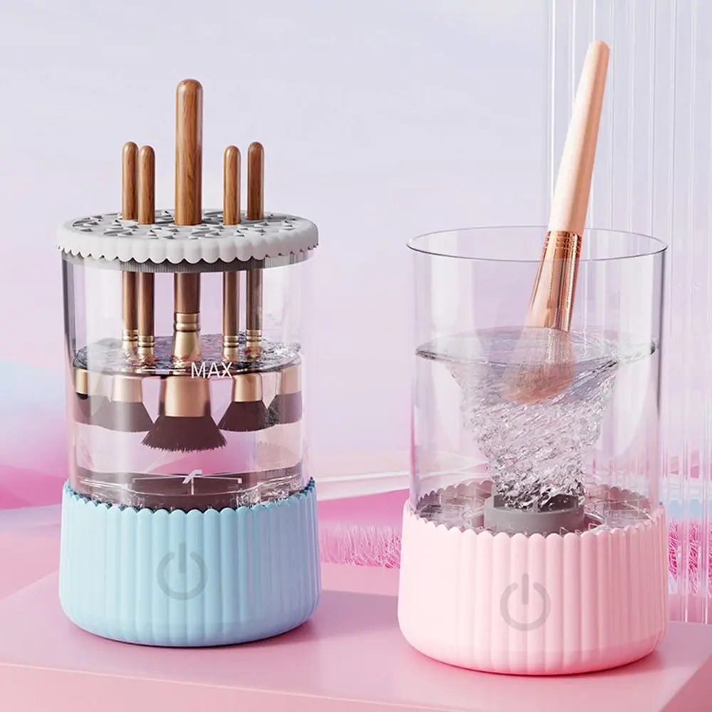 Automatic Electric Makeup Brush Cleaner 3 in 1 5V Beauty Brushes Dryer Quick-dry Rotary Makeup Brush Washing Machine Lazy