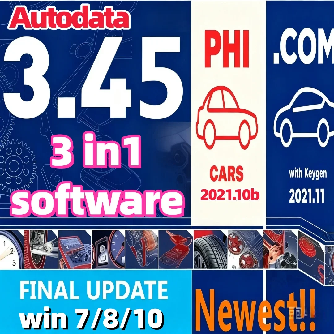 ซอฟต์แวร์ Autodata 3.45 สำหรับวินิจฉัยรถยนต์ Autocoms 2021.11+ d.el2021.10b phi พร้อม Keygen สำหรับ DS-150E ใช้ได้กับรถยนต์และรถบรรทุก