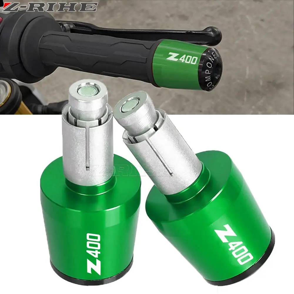 

7/8'' 22MM Motorcycle Handle Bar Ends Handlebar Grips Cap Anti Vibration Silder Plug For KAWASAKI Z400 2019 2020 2021 2022 2023