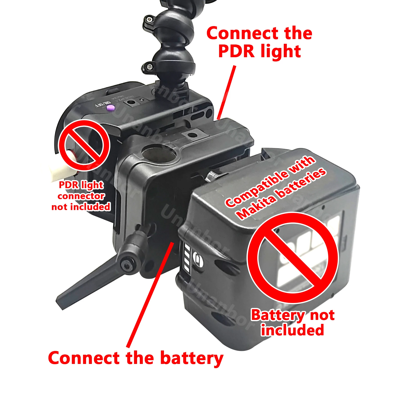 Compact PDR Light Fixing Bracket, Tube Connector, Vertical Stand Connection Tools, Car Dent Repair Lamp Accessories