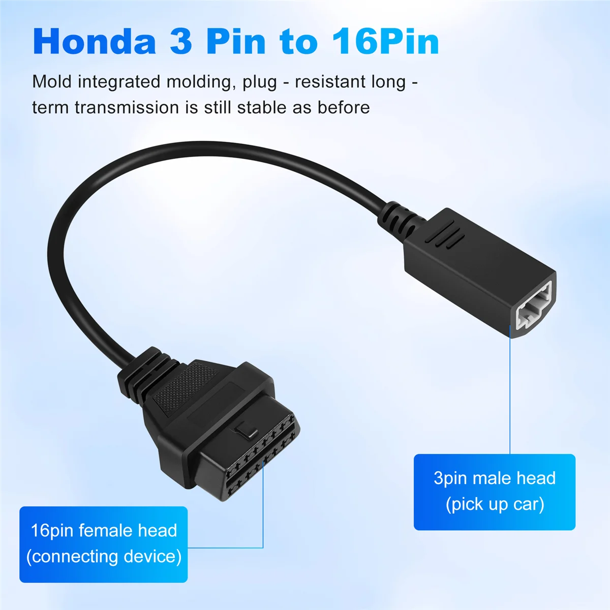 OBD2 кабель для Honda 3Pin OBD1 адаптер OBD2 OBDII Для Honda 3 Pin на 16 Pin разъем совместимый диагностический инструмент