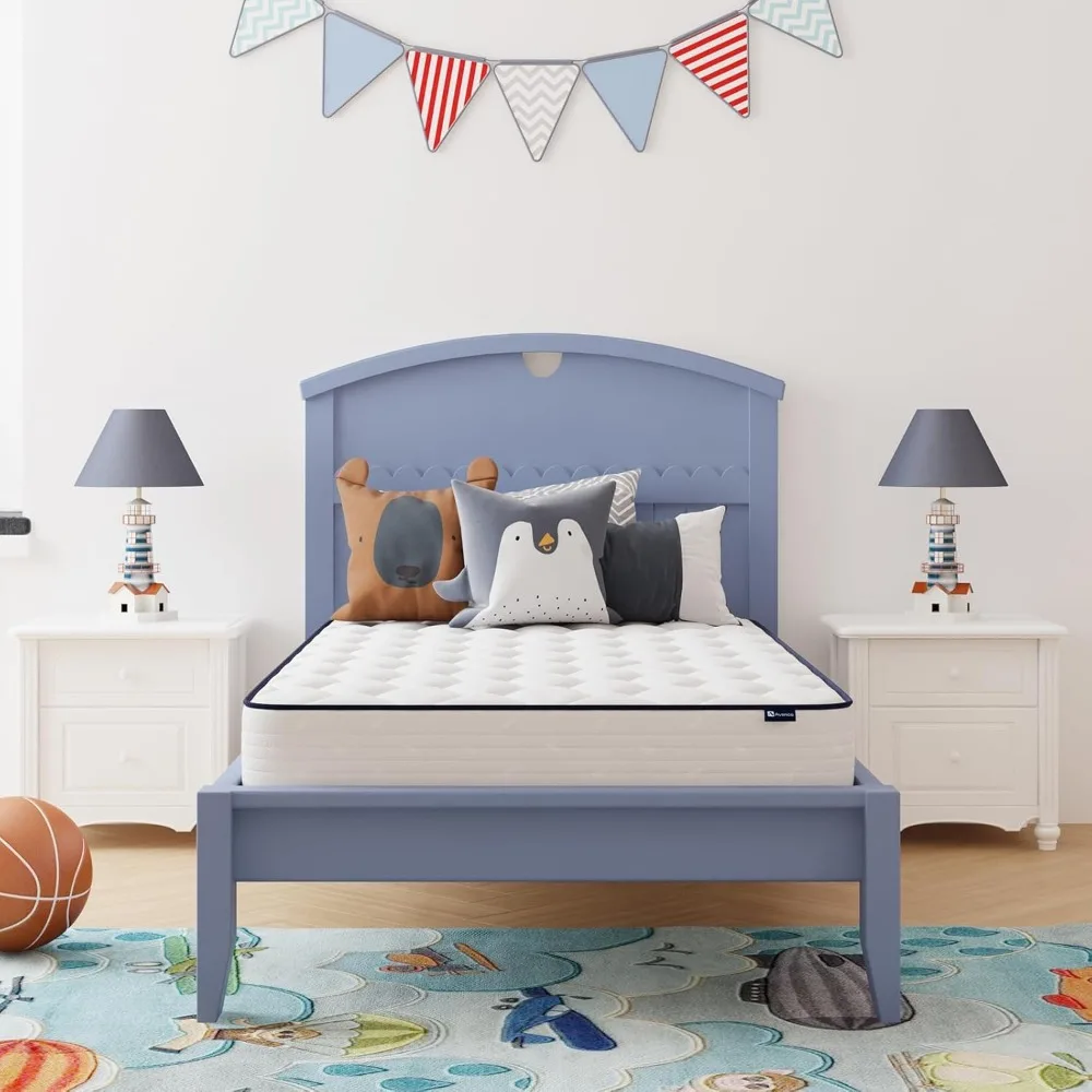 

6 Inch Twin Mattress, Foam and Spring Hybrid Mattresses in a Box, Medium Soft, Breathable Fabric & Adaptive Support, Cert