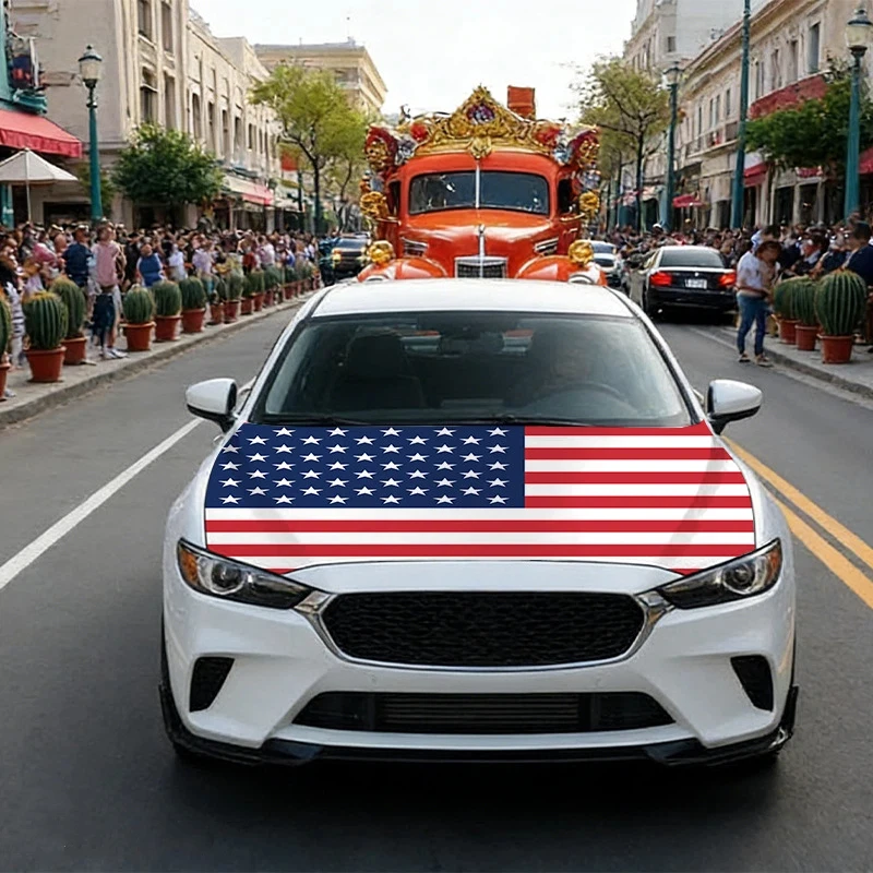 National Flags Car Engine Hood Cover Switzerland Tunisia Syria Italy England Jordan South Africa Korea Czech Flag Decoration