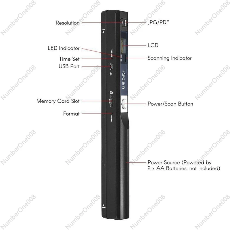 Portable Scanner Driver-Free Large-Capacity A4 Scanner Suitable For Scanning And Saving Books, Newspapers And Documents