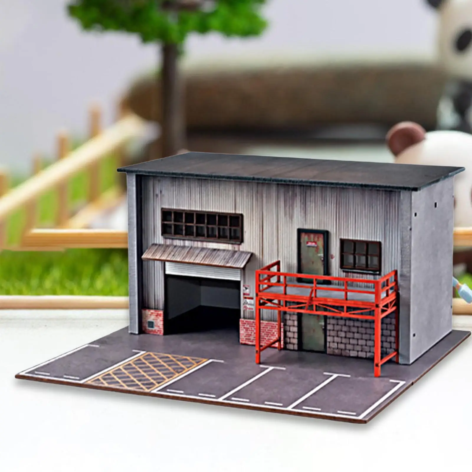 

1/64 Scale Diecast Model Car Display Case Vehicle Garage Display with Parking Lot Scene for Gifts Model Collectors Toy Cars