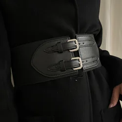 Wide Elastic Black Corset Belt Female High-end Luxury Brands Cummerbunds Designer Belts For Women Punk Gothic Y2K Waistband