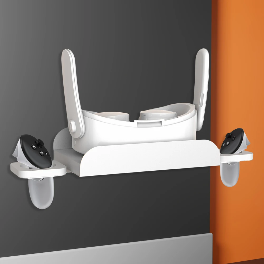 Soporte de pared para VR, soporte estable de acero para escritorio, ahorro de espacio, gancho de almacenamiento para Meta Quest 3S, accesorios para Meta Quest 3
