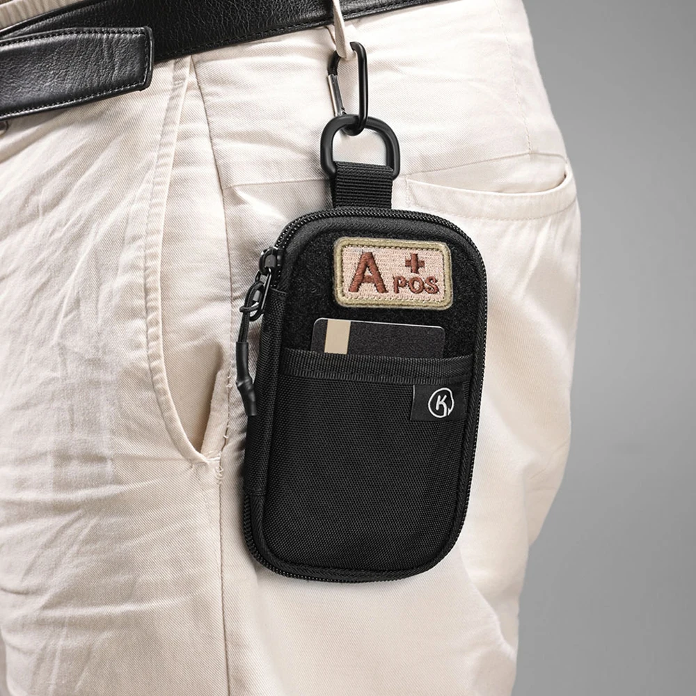 فتحات متعددة الأدوات EDC المنظم الحقيبة سستة المحفظة الحقيبة حامل بطاقة الهوية حقيبة المحفظة للمال، العملة المعدنية، البطاقة، المفتاح، الأدوات #4