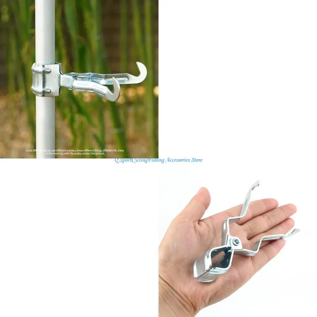 

Outdoor Multifunctional Metal Clamp Lantern Hanger Clip Holder Light Lamp Hanging Hook for Tent Pole Camping Hiking