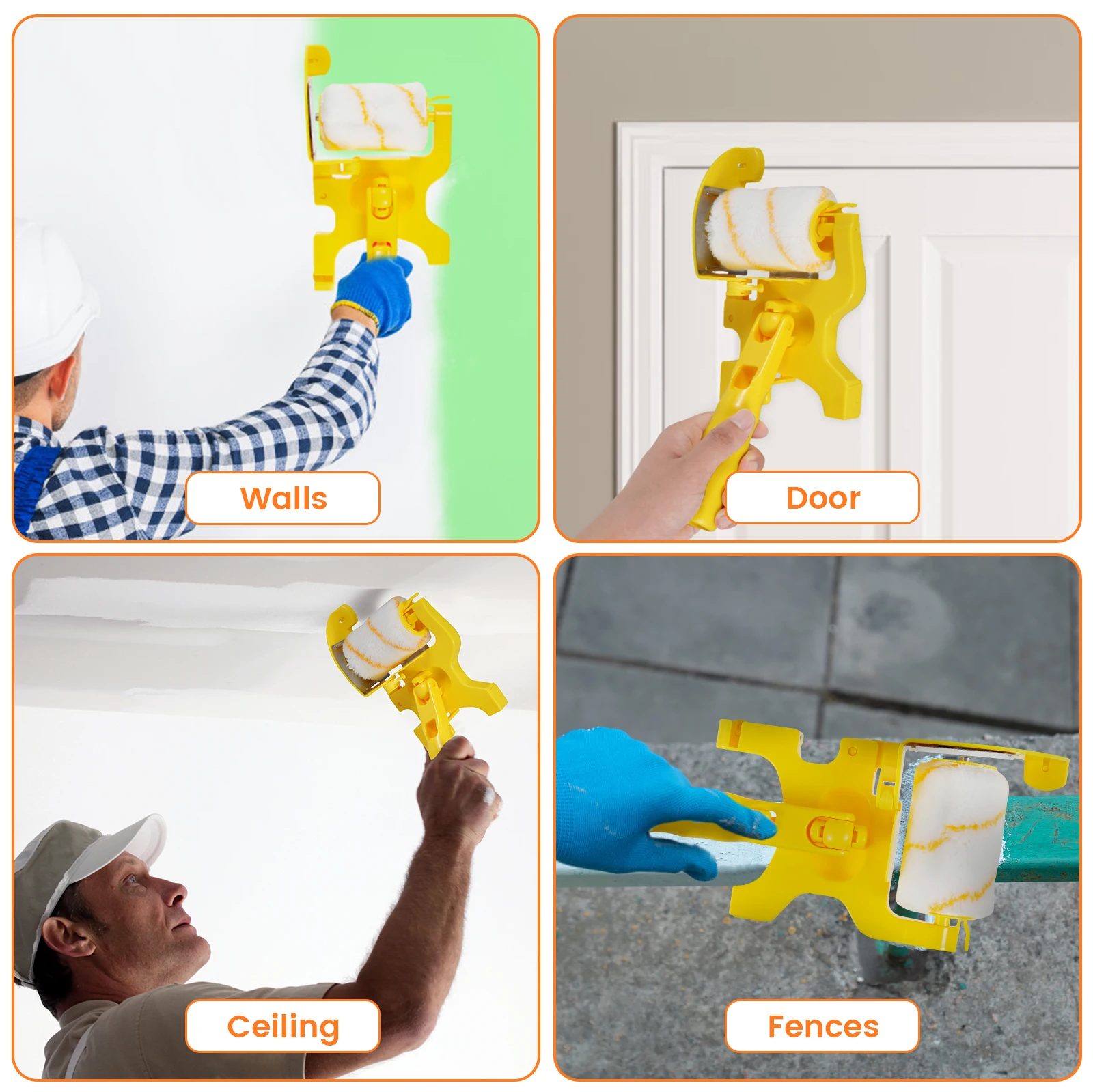 Набор малярных валиков, пенопластовый валик с ручкой, пенопластовые валики высокой плотности, ручная кисть для рисования для двери, окна, потолка