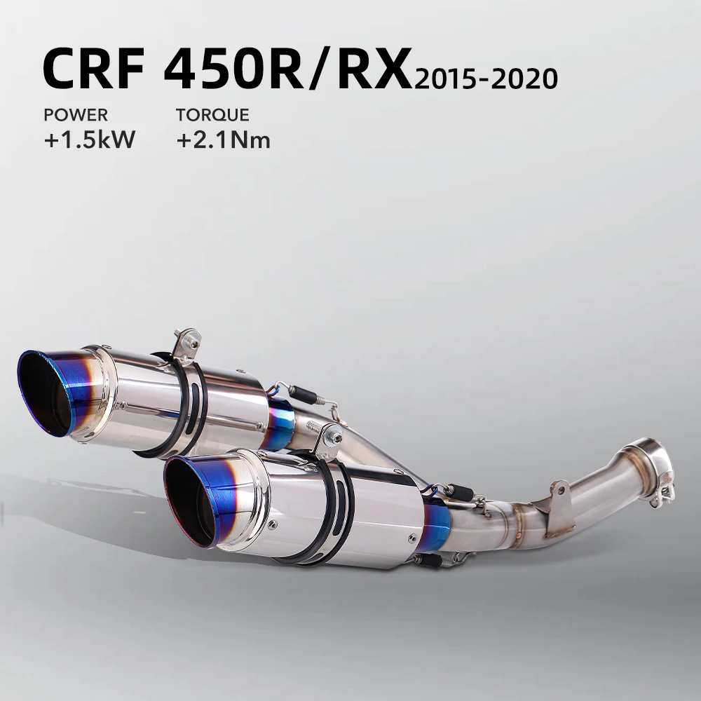 Motorcycle Exhaust Pipe for CRF450R CRF450RX Off-Road Tail Set 2015-2020 Sporty