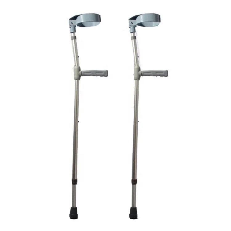 

Ergonomic Forearm Crutches Cane Product Type Direct Selling Lightweight Aluminum Silver Outdoor Elderly Walking Stick Class I
