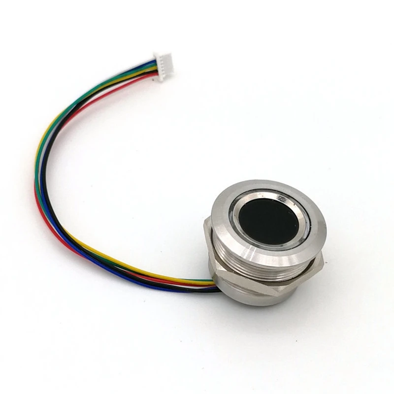 R503 Circular Round RGB Ring Indicator LED Control DC3.3V MX1.0-6Pin Capacitive Fingerprint Module Sensor Scanner, 19Mm