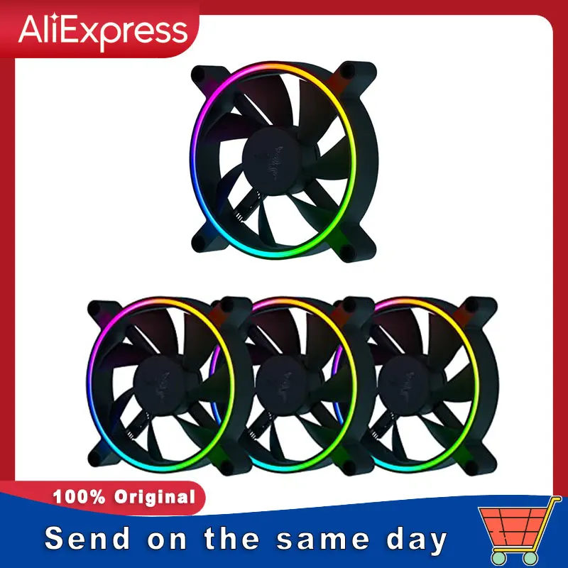 Razer Kunai Chroma RGB Desktop DIY Accessories Computer Case Cooling Fan LED Lighting Effects Supporting PWM Fan Controller