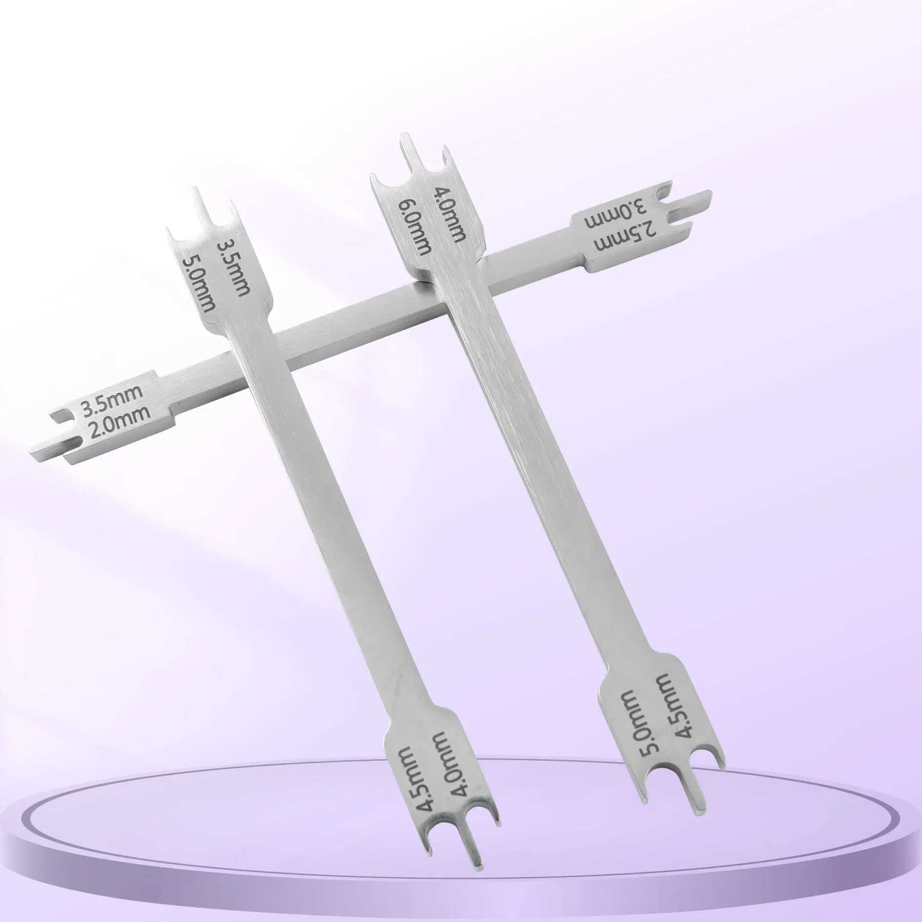 1PC Orthodontic Bracket Positioner Gauge Stainless Steel Locator Positioner Small Medium Large Brackets Ortho Ruler