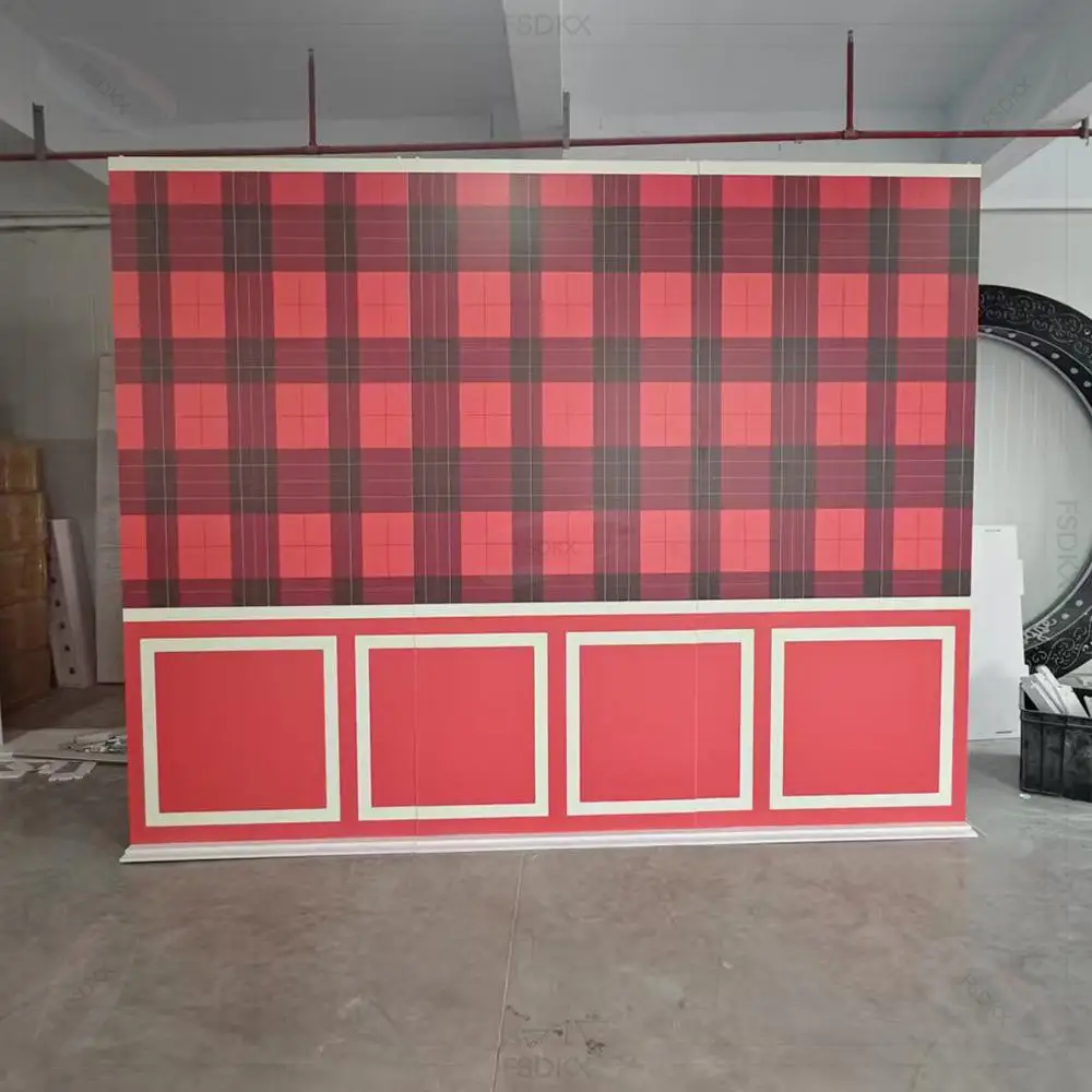 

FSDKX UV Print Pvc Wedding Background Square Shape Event Decoration Arch Backdrop Stand for Wedding Events