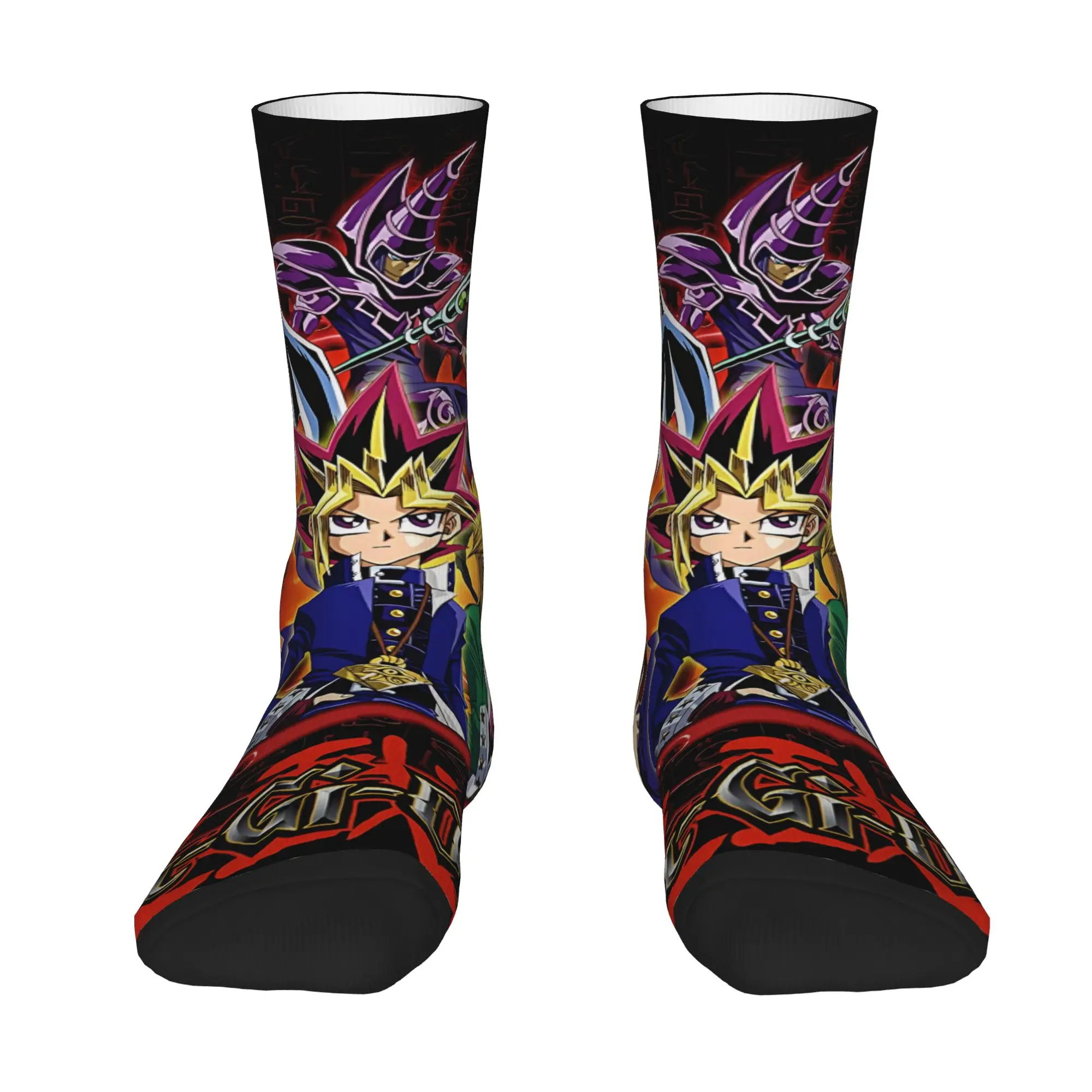 1 Pair Hip Hop Retro Fans Crazy Men's Sock Yu-Gi-Oh Street Style Pattern Printed Funny Sock