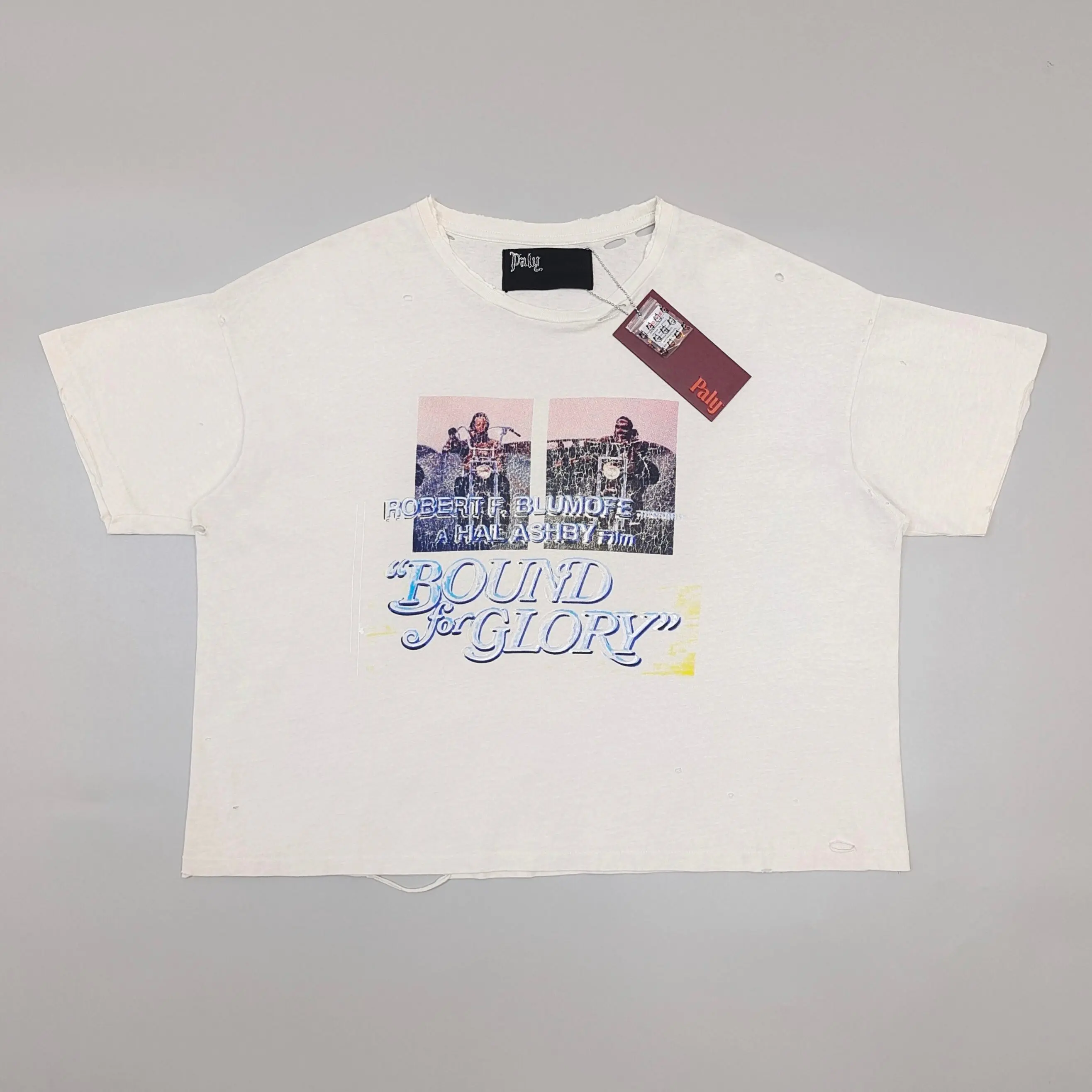 Paly Hollywood Path of Glory Vintage Ripped Short Sleeve T-Shirt
