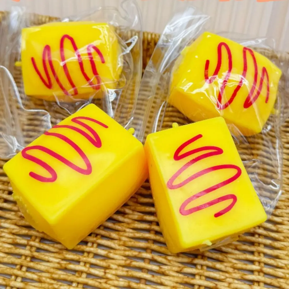 1pc シリコーンカピバラスクイーズおもちゃ和風リラックスケーキ食品玩具白ソフト解凍動物おもちゃ子供